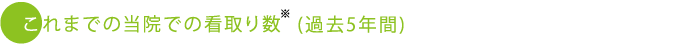 これまでの当院の看取り数